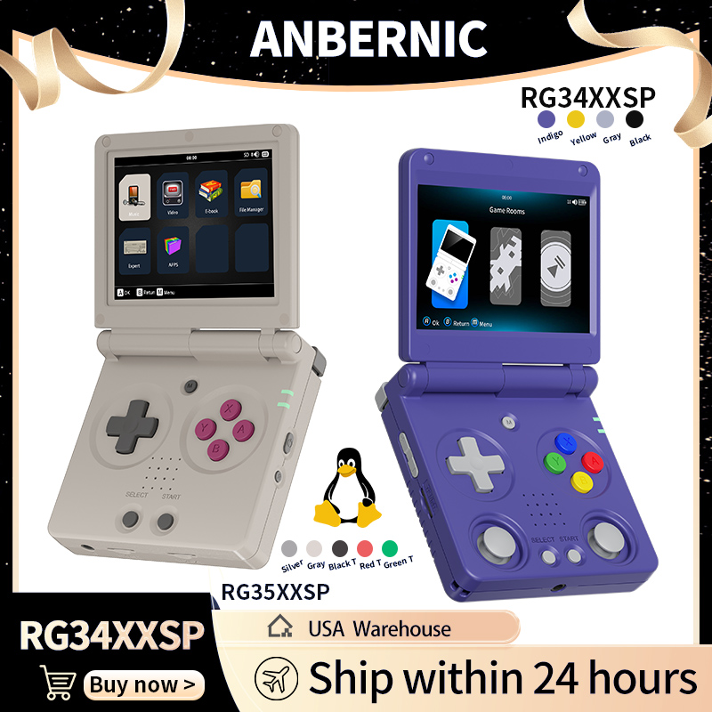 Gaming Console All In One - Anbernic RG34XXSP RG35XXSP وحدة تحكم ألعاب