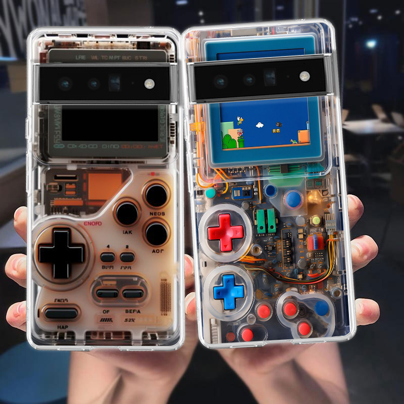 Gaming Console Cartoon - غطاء حافظة هاتف لهاتف Google Pixel