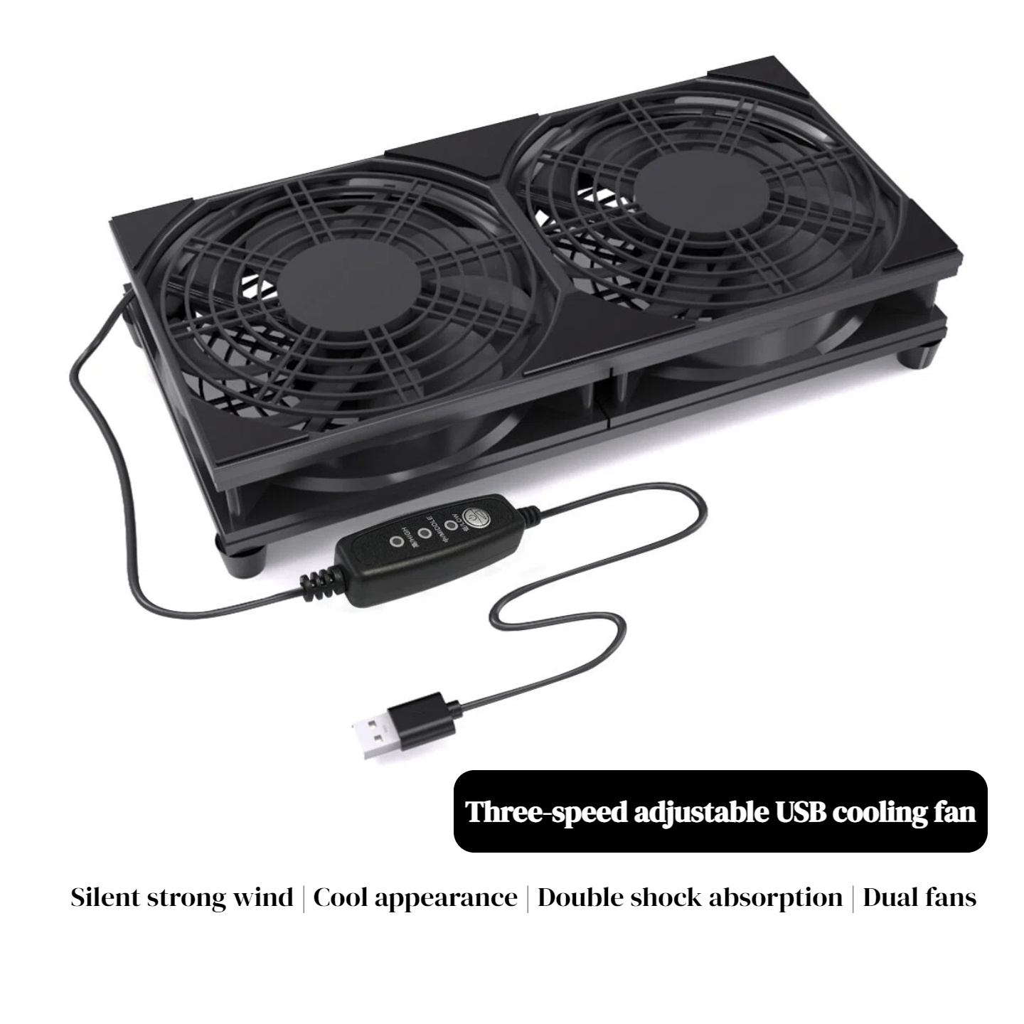 Gaming Console Controller - مروحة تبريد مزدوجة بمنفذ USB مع