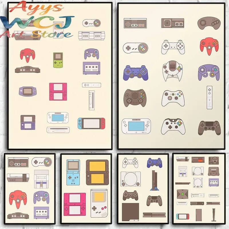 Evolution Gaming Console - لوحة فنية جدارية قماشية بتصميم تطور