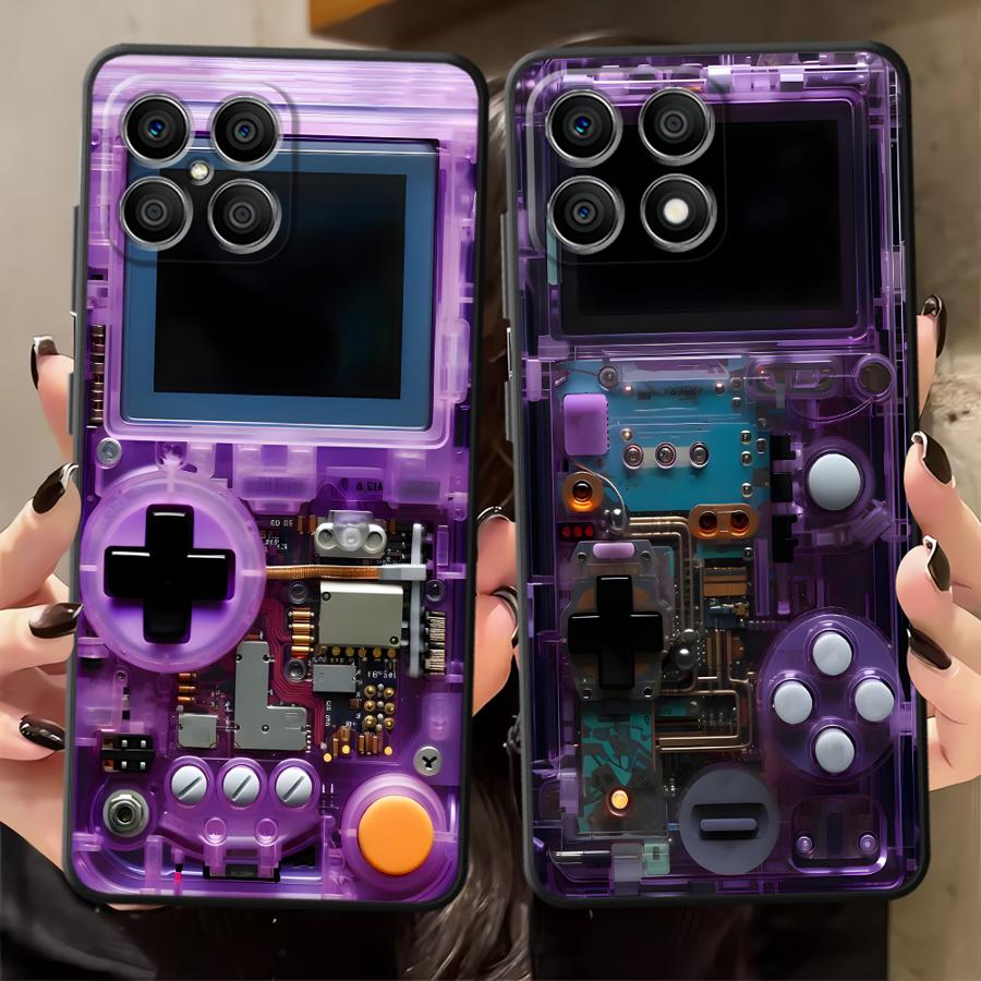 Gaming Console X7 - غطاء هاتف أرجواني بتصميم وحدة تحكم