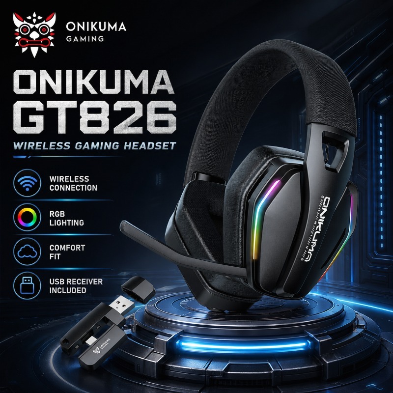 Gaming Console Amazon - سماعة ألعاب لاسلكية ONIKUMA GT826 بتقنية