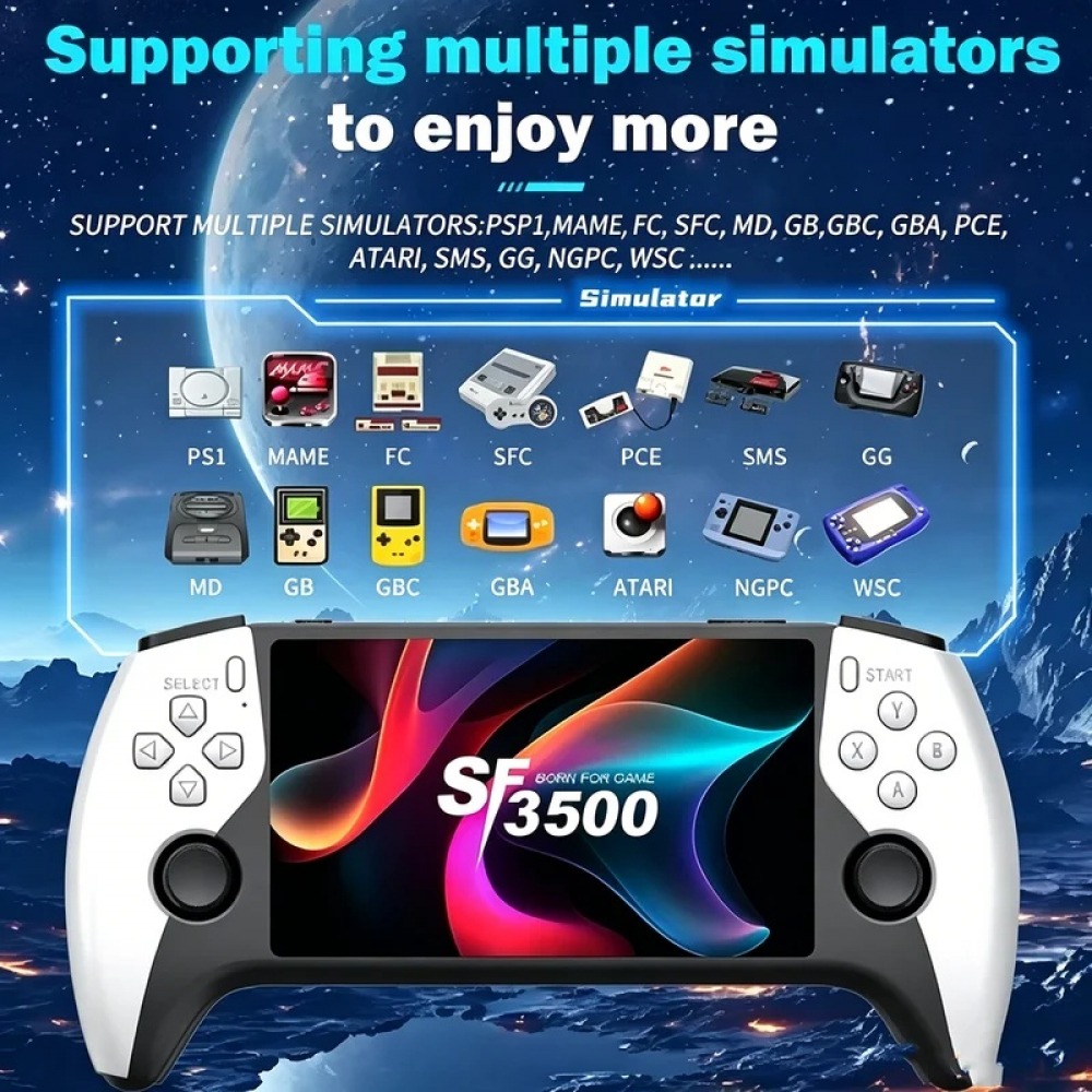 Gaming Console Handheld Retro - جهاز ألعاب محمول SF3500 بشاشة 5