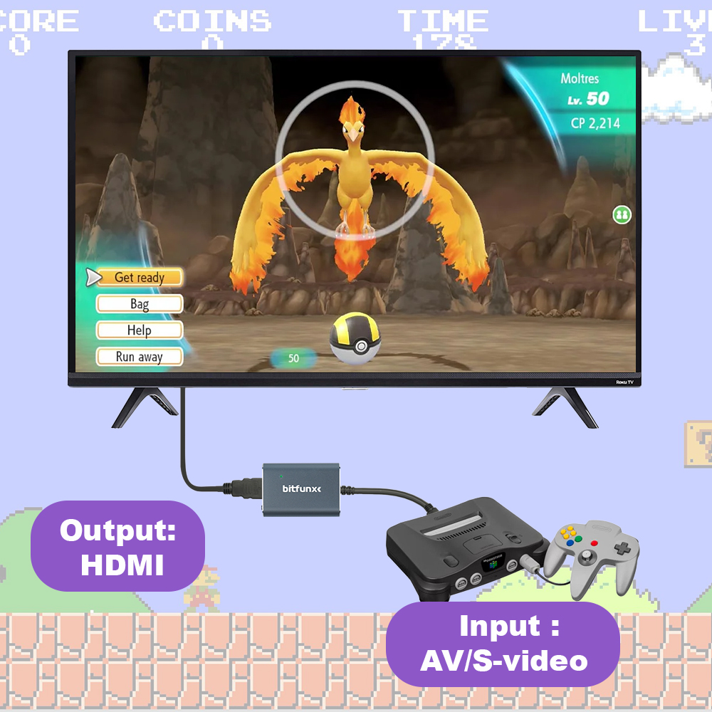 محول فيديو Bitfunx 720P Svideo - مراجعة Gaming Console All In One وسعره
