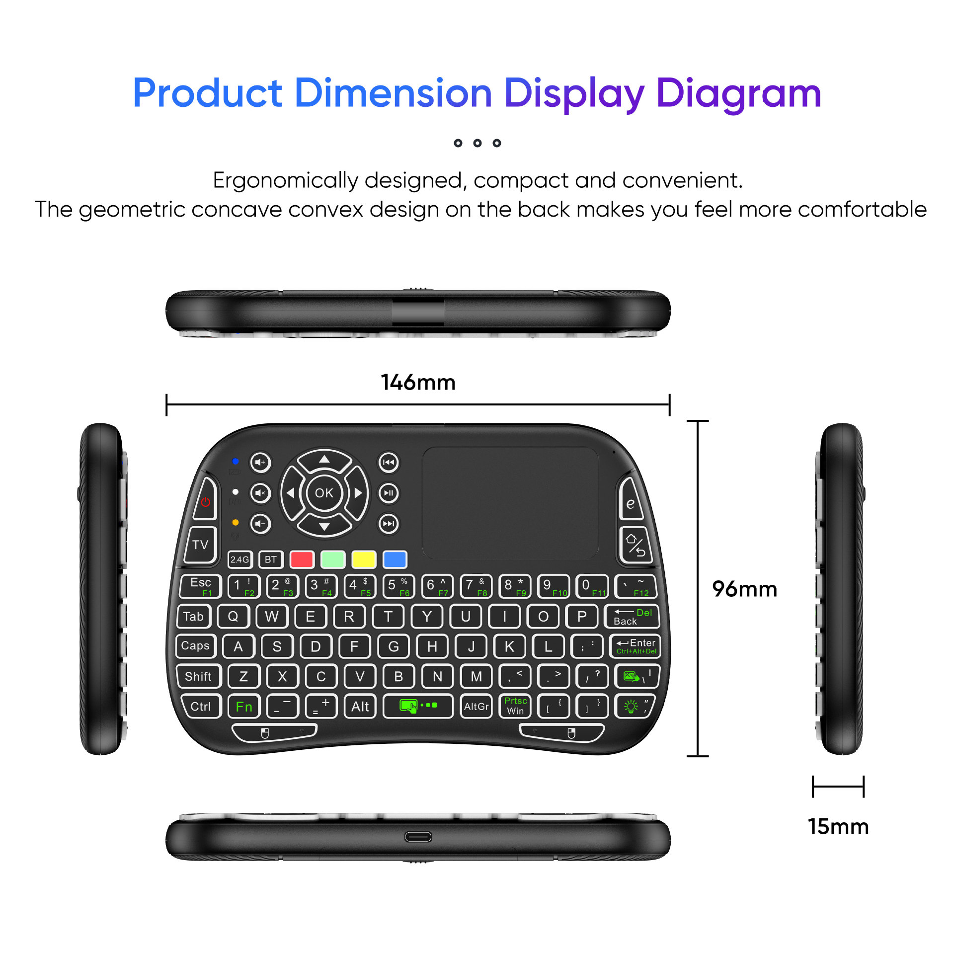 لوحة مفاتيح لاسلكية صغيرة جديد - مراجعة Gaming Console For Smart Tv وسعره