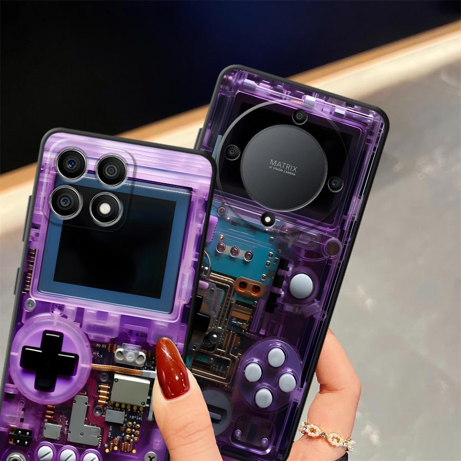 غطاء هاتف أرجواني بتصميم وحدة  - مراجعة Gaming Console X7 وسعره
